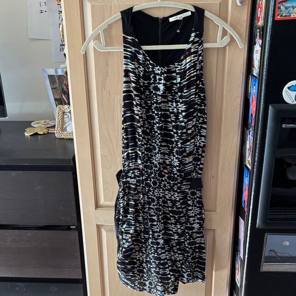 Maje Ladies Black White Mini Dress-Small